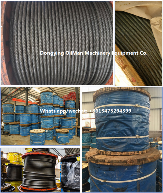 6×19 Ungalvanized Steel Wire Rope API 9A FC/IWRC Oil Drilling