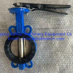PN16 Class150 Ductile Iron Body Handle Wafer Butterfly Valve For Water Oil Gas