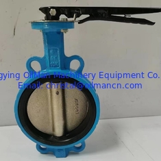 Ductile Iron Manual Handle Butterfly Valve PN10/16 Wafer Soft Seal Stainless Steel Butterfly Valve