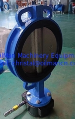 Ductile Iron Manual Handle Butterfly Valve PN10/16 Wafer Soft Seal Stainless Steel Butterfly Valve