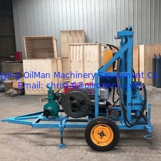 Portable Hydraulic Borehole Drilling Rig Machine For Water Well 100m Deep