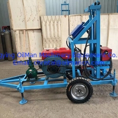 Portable Hydraulic Borehole Drilling Machine For Water Well 100m Deep