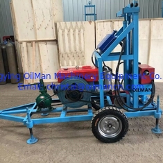 Portable Hydraulic Borehole Drilling Rig Machine For Water Well 100m Deep