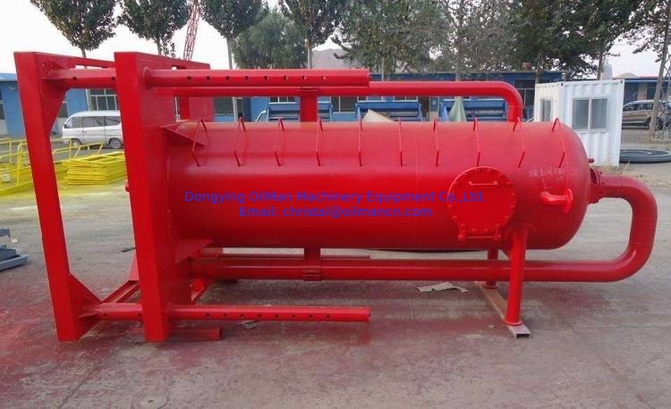 Skid Mounted Solids Control Equipment , Liquid And Gas Poor Boy Degasser