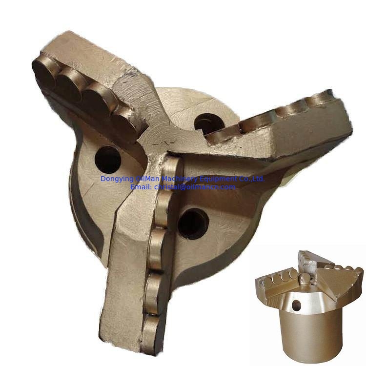 3 Blades Step Type 6-1/2" Tungsten Carbide Diamond PDC Drag Bit For Rock Drilling