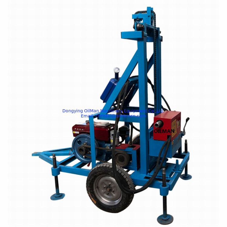 Portable Hydraulic Borehole Drilling Rig Machine For Water Well 100m Deep